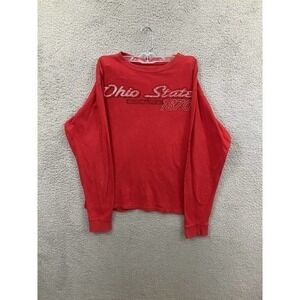 Ohio State Buckeyes Shirt Mens‎ Medium Red Long Sleeve Crew Neck NCAA Football